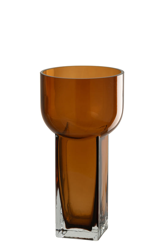 Vase en Verre Marron